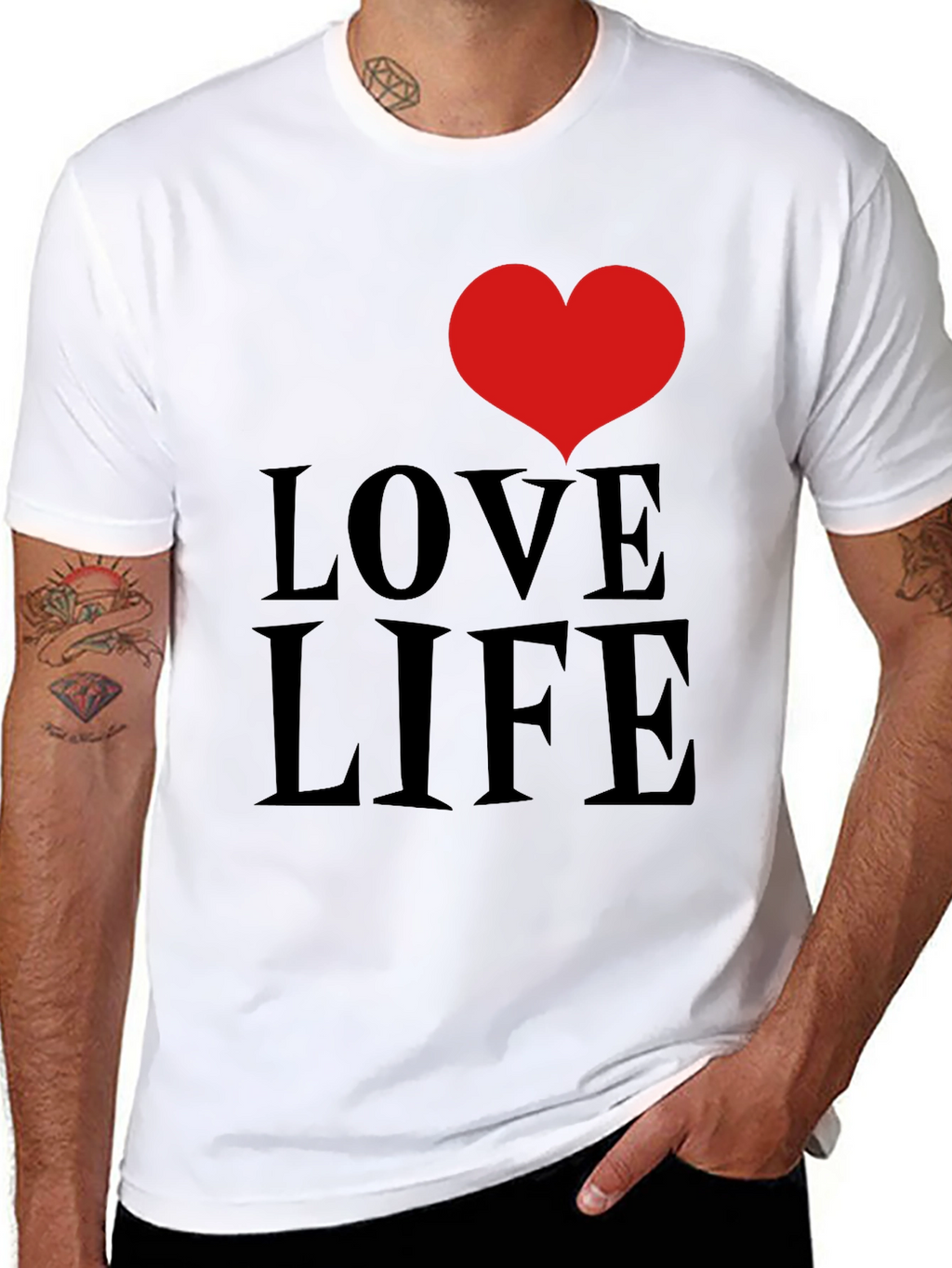 Love Life Graphic Tee - Black Cotton Comfort