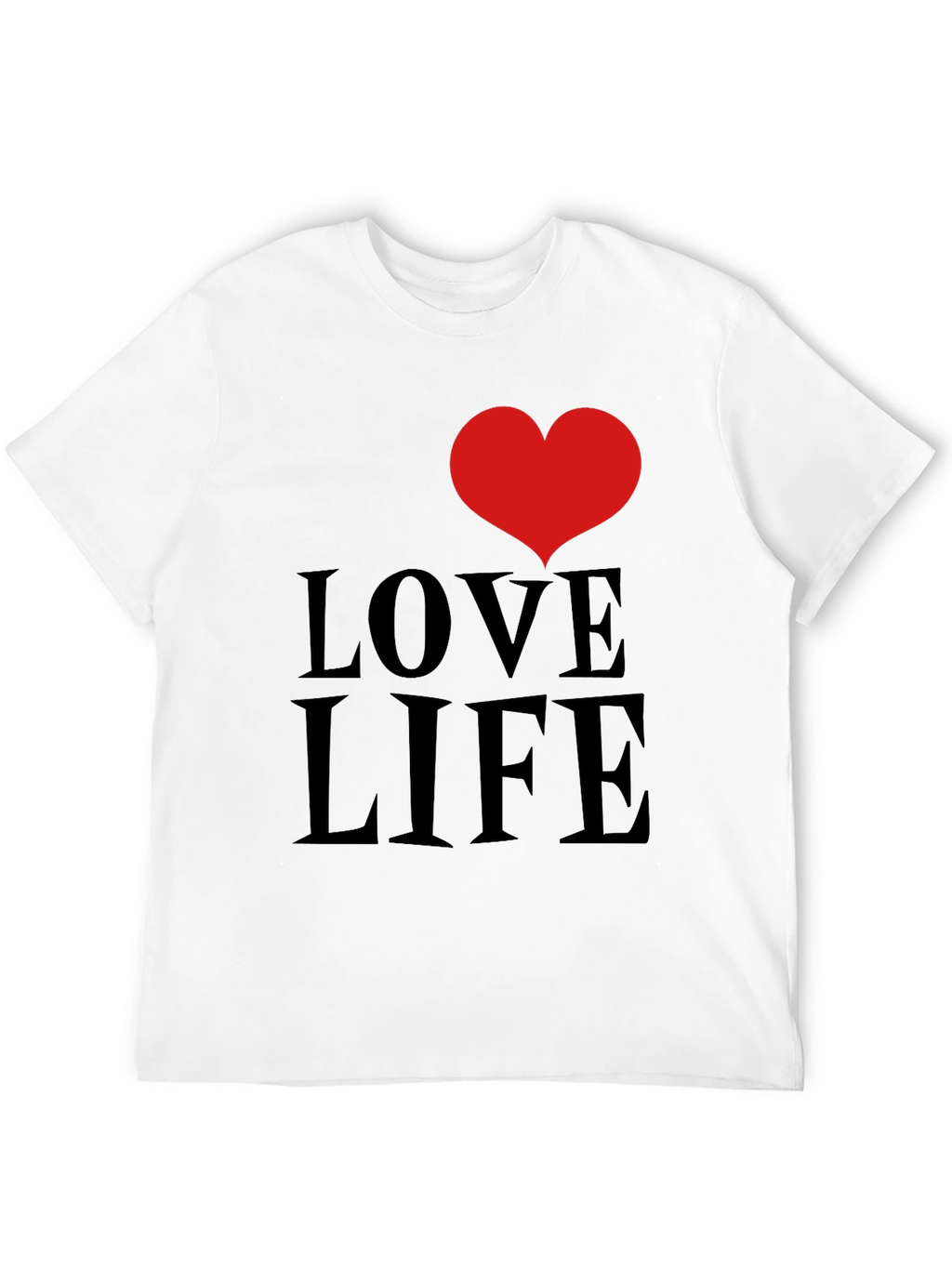 Love Life Graphic Tee - Black Cotton Comfort