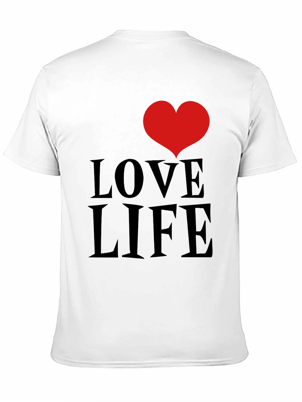 Love Life Graphic Tee - Black Cotton Comfort