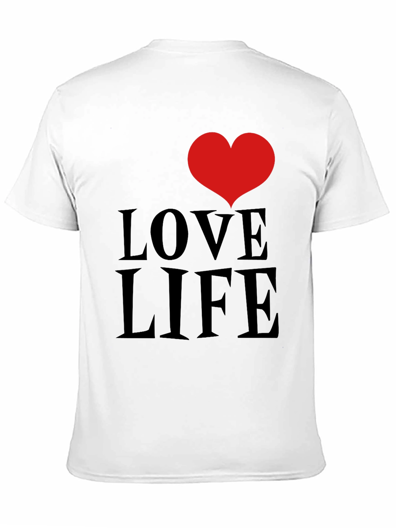 Love Life Graphic Tee - Black Cotton Comfort