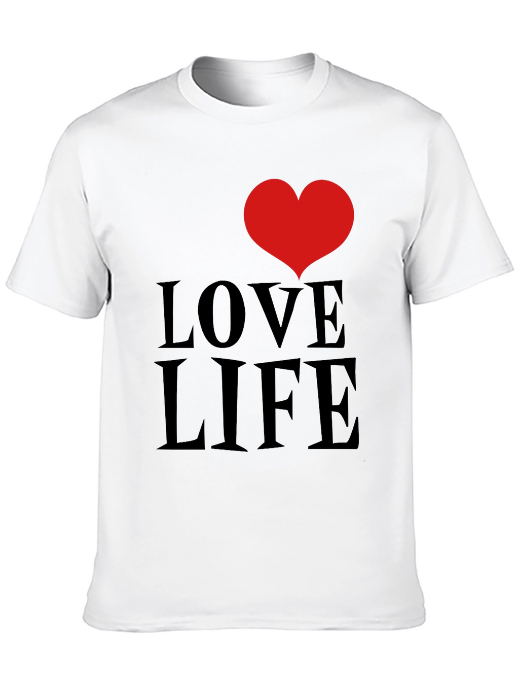 Love Life Graphic Tee - Black Cotton Comfort