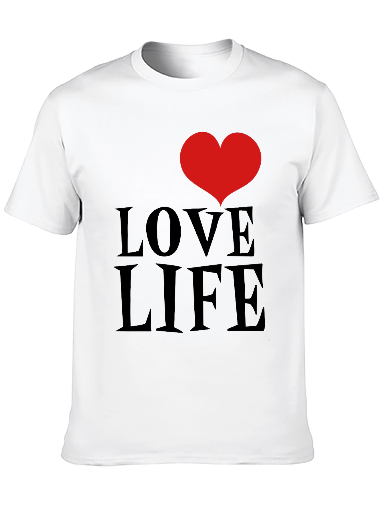 Love Life Graphic Tee - Black Cotton Comfort