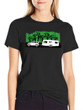 Car & Camper Graphic T-Shirt - Black