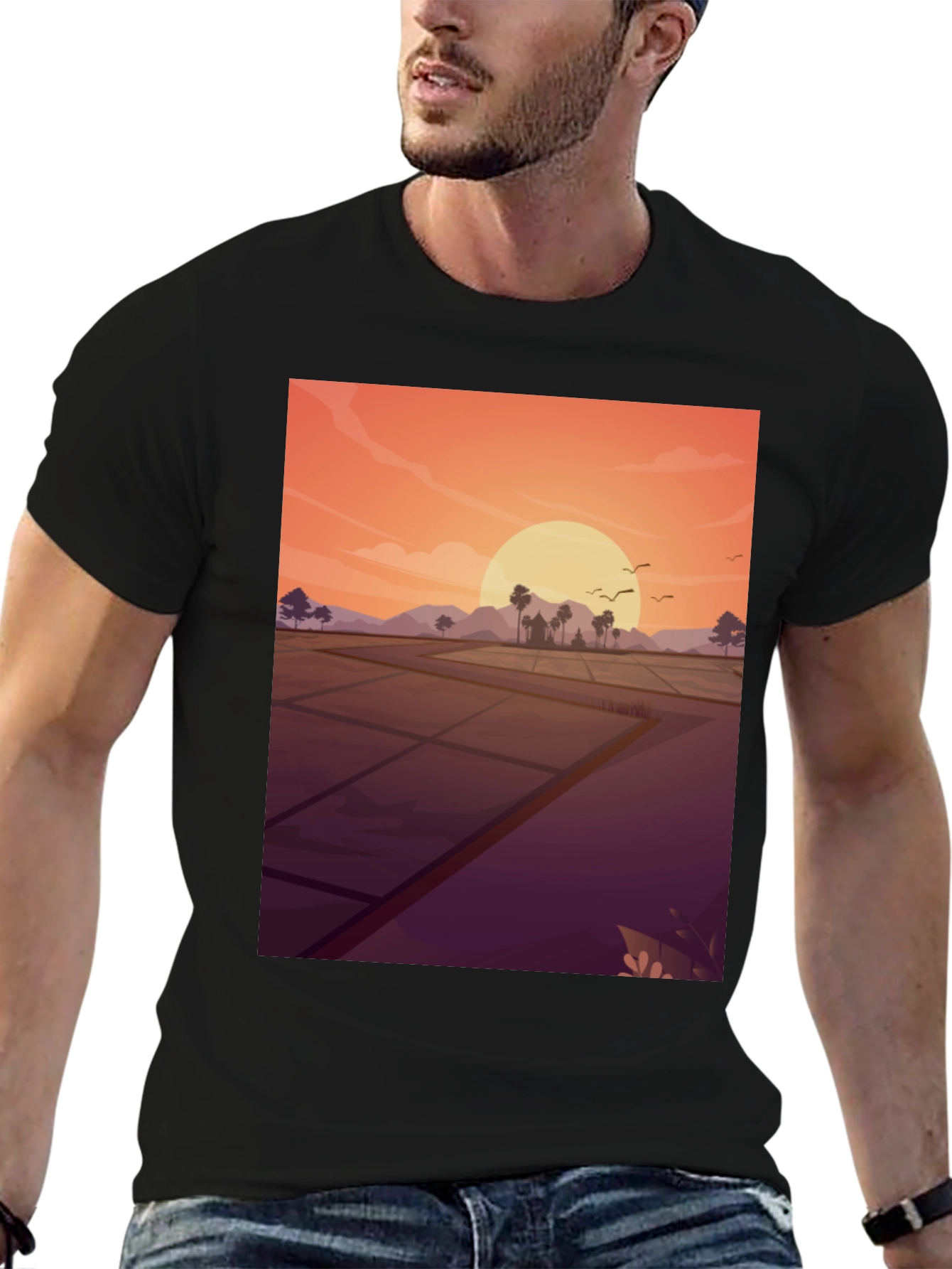 Sunset Rice Paddy T-Shirt