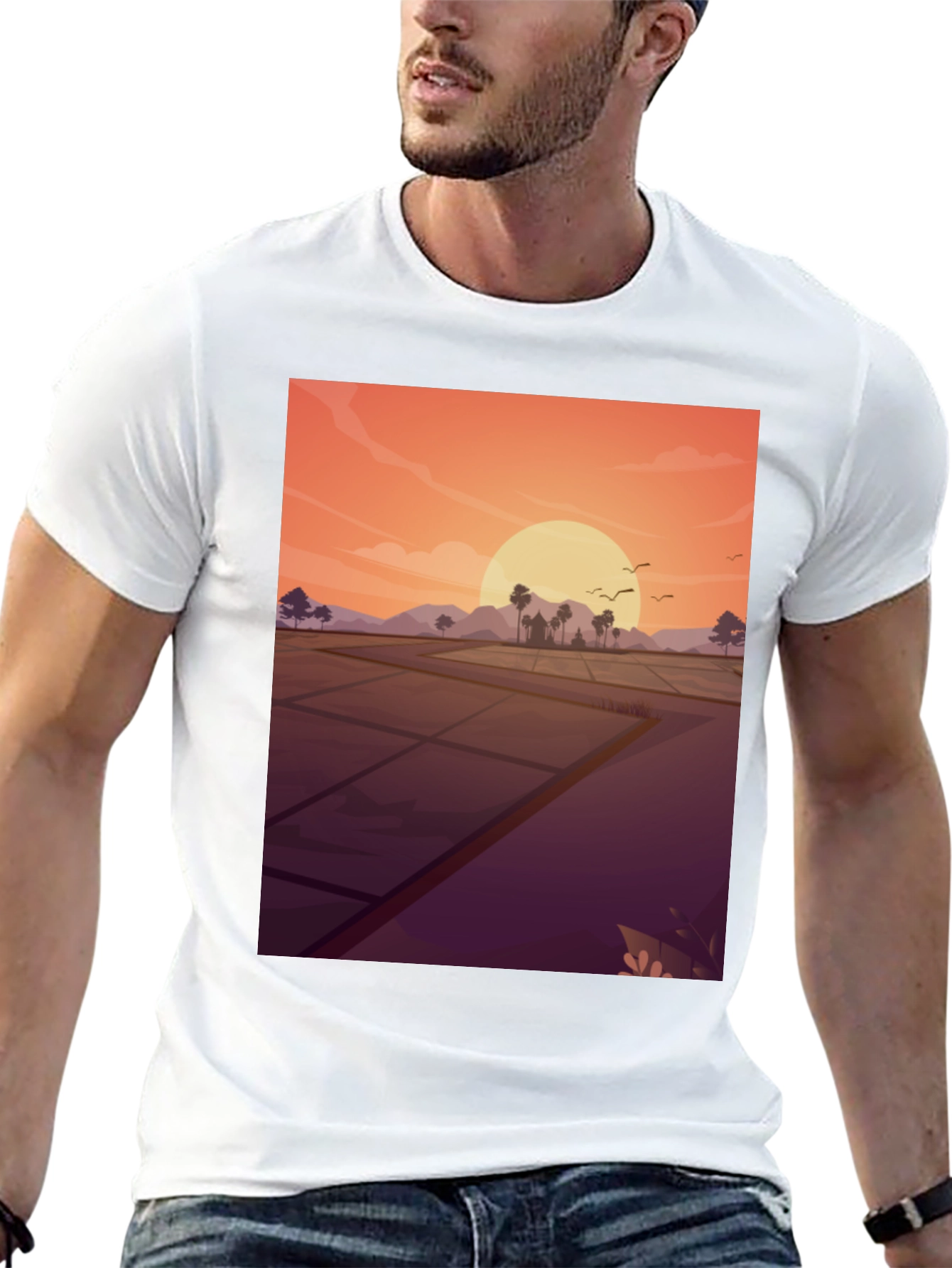 Sunset Rice Paddy T-Shirt