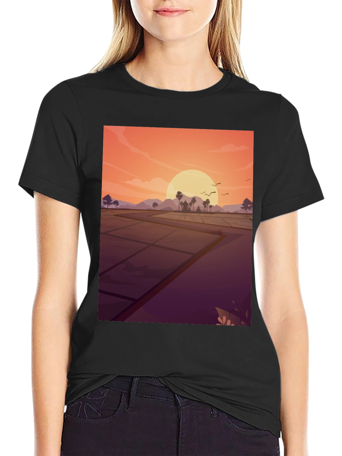 Sunset Rice Paddy T-Shirt