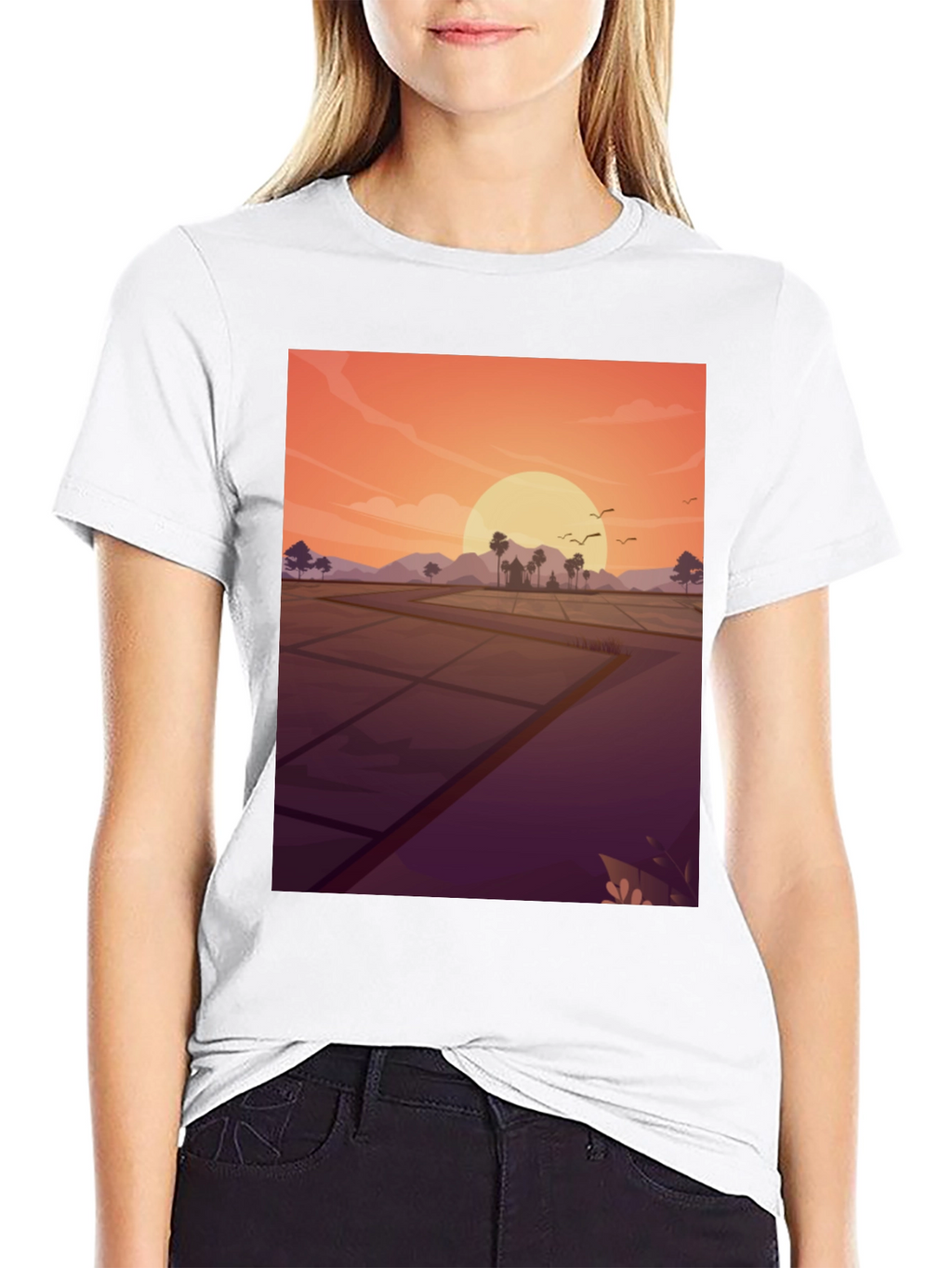 Sunset Rice Paddy T-Shirt