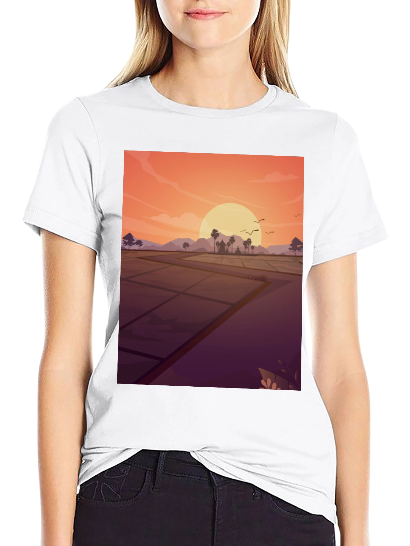 Sunset Rice Paddy T-Shirt