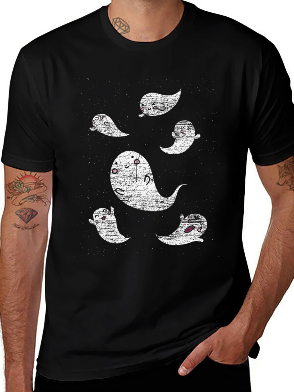 Ghostly Graphic Tee - Spooky Season Style