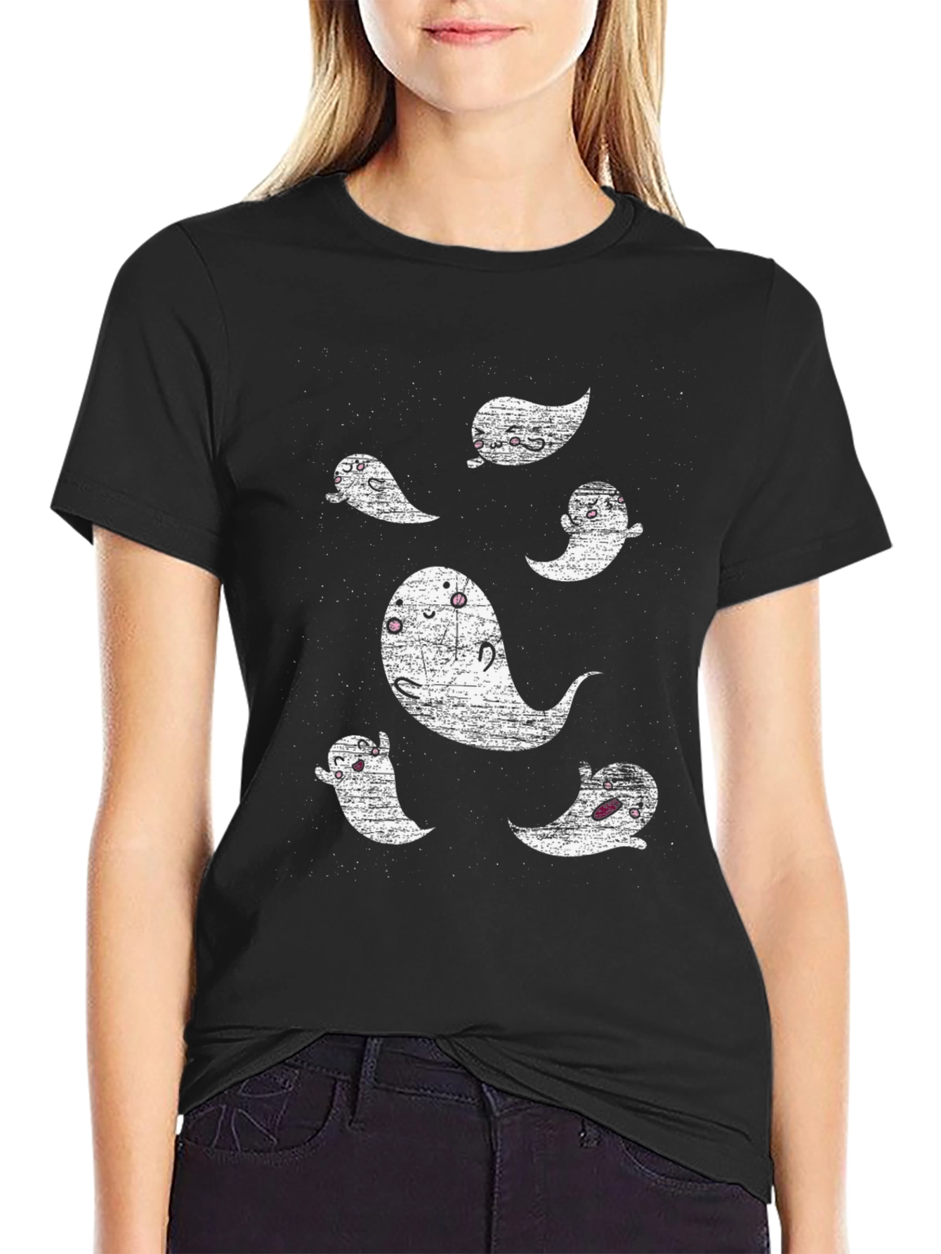 Ghostly Graphic Tee - Spooky Season Style