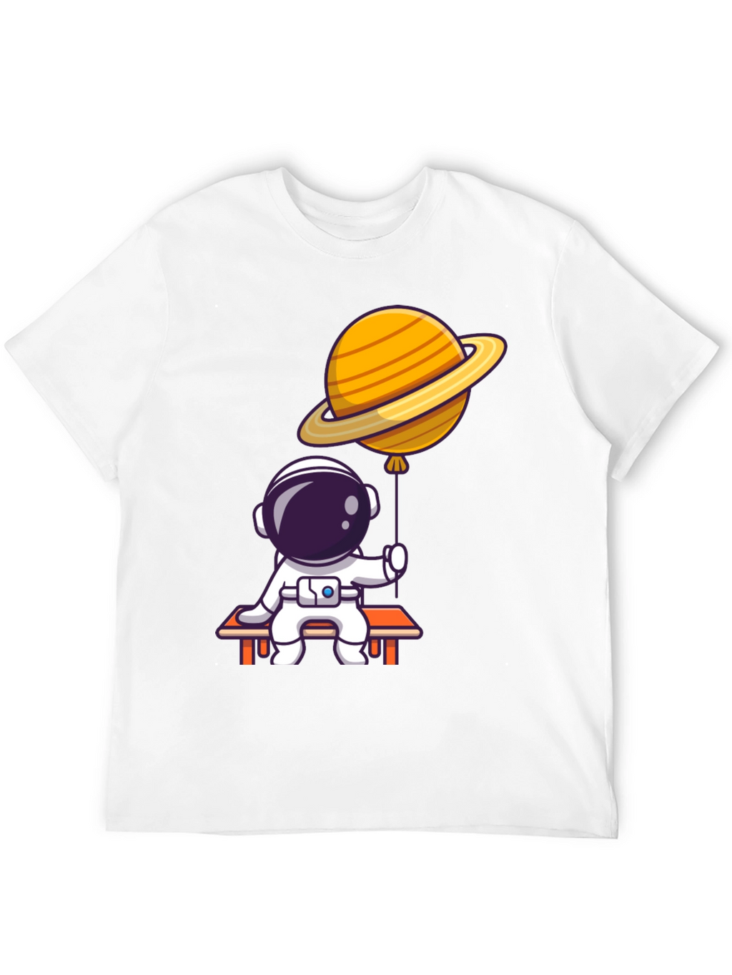 Astronaut & Planet Balloon Graphic T-Shirt