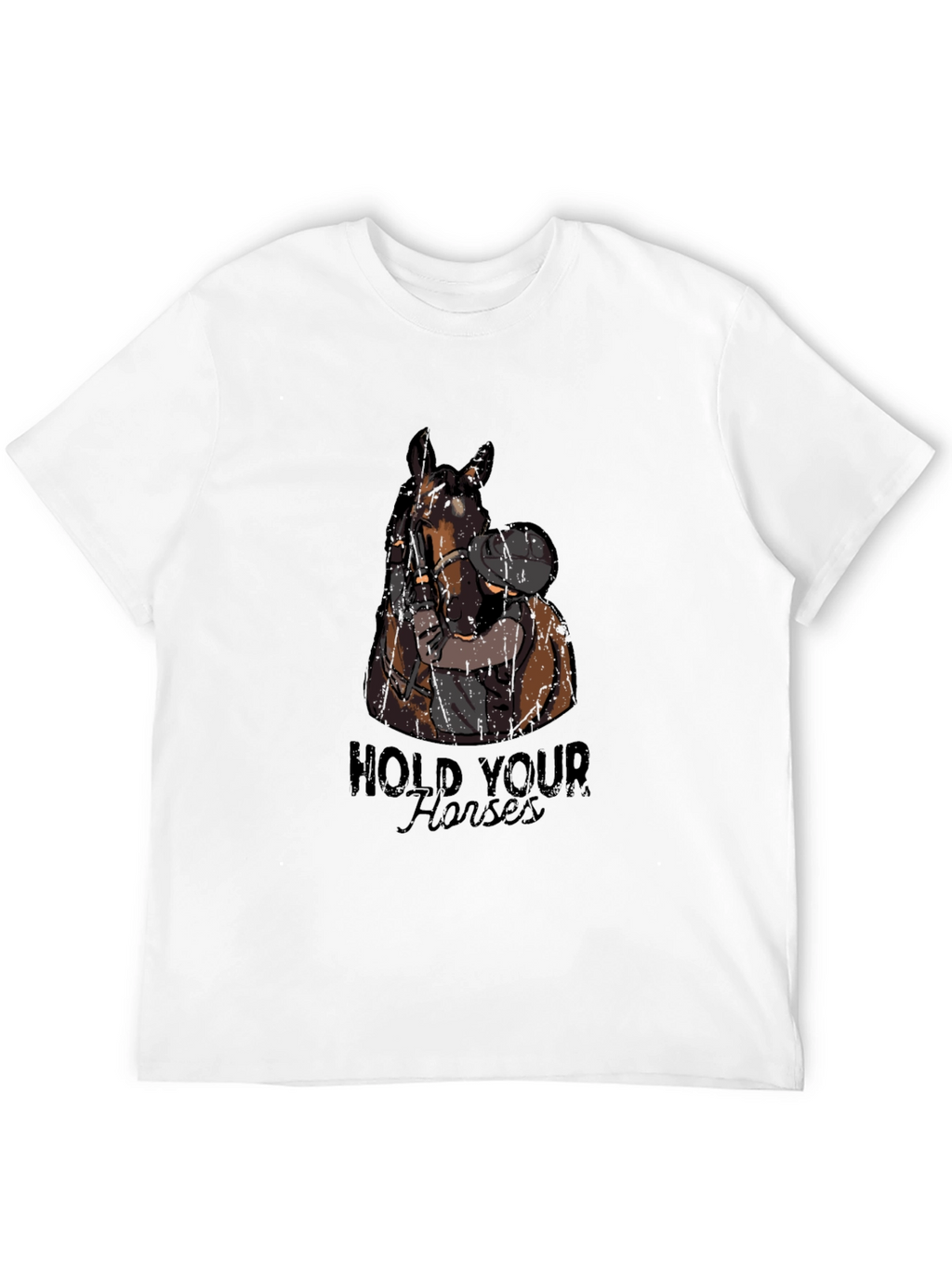 Hold Your Horses Graphic Tee - Black