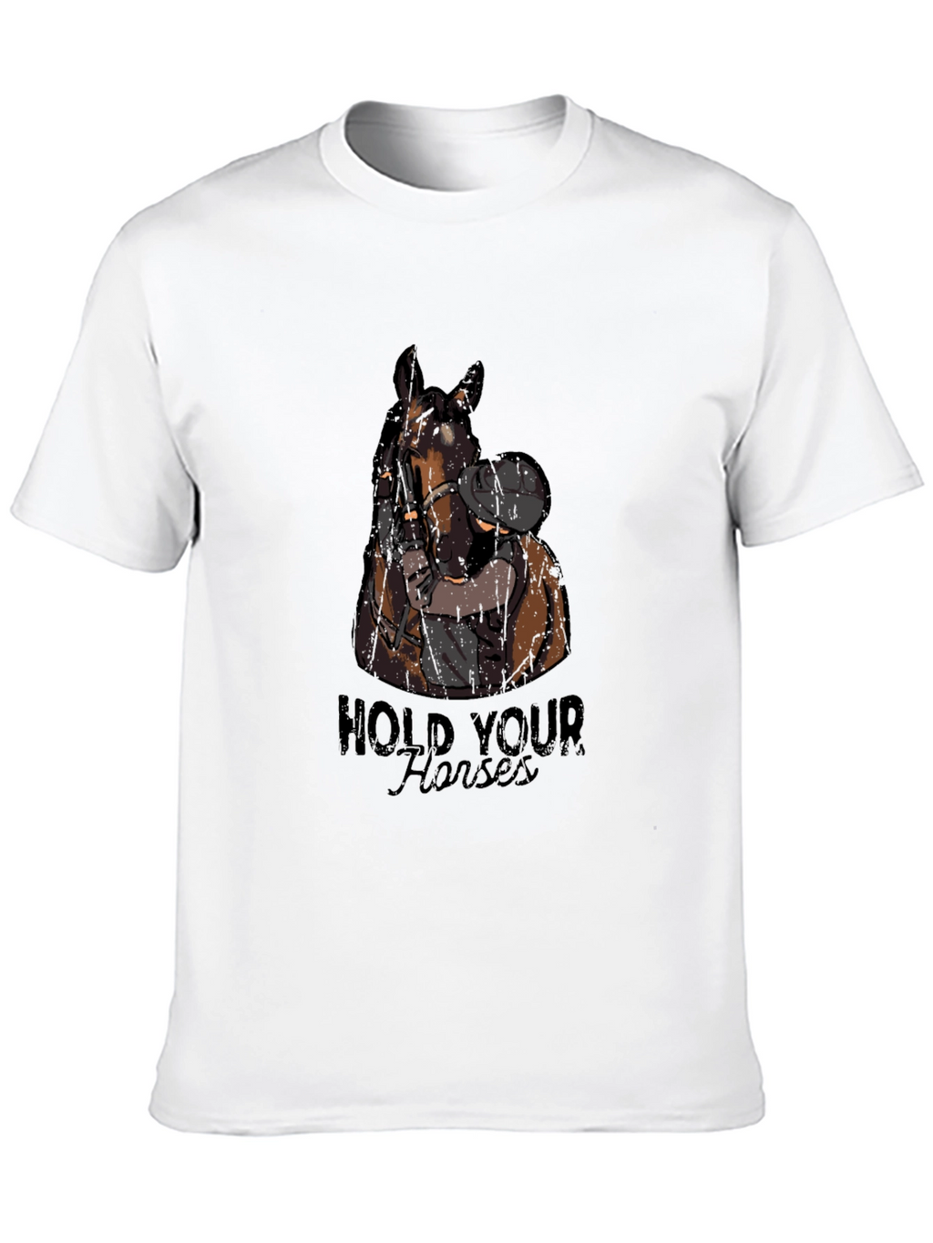 Hold Your Horses Graphic Tee - Black