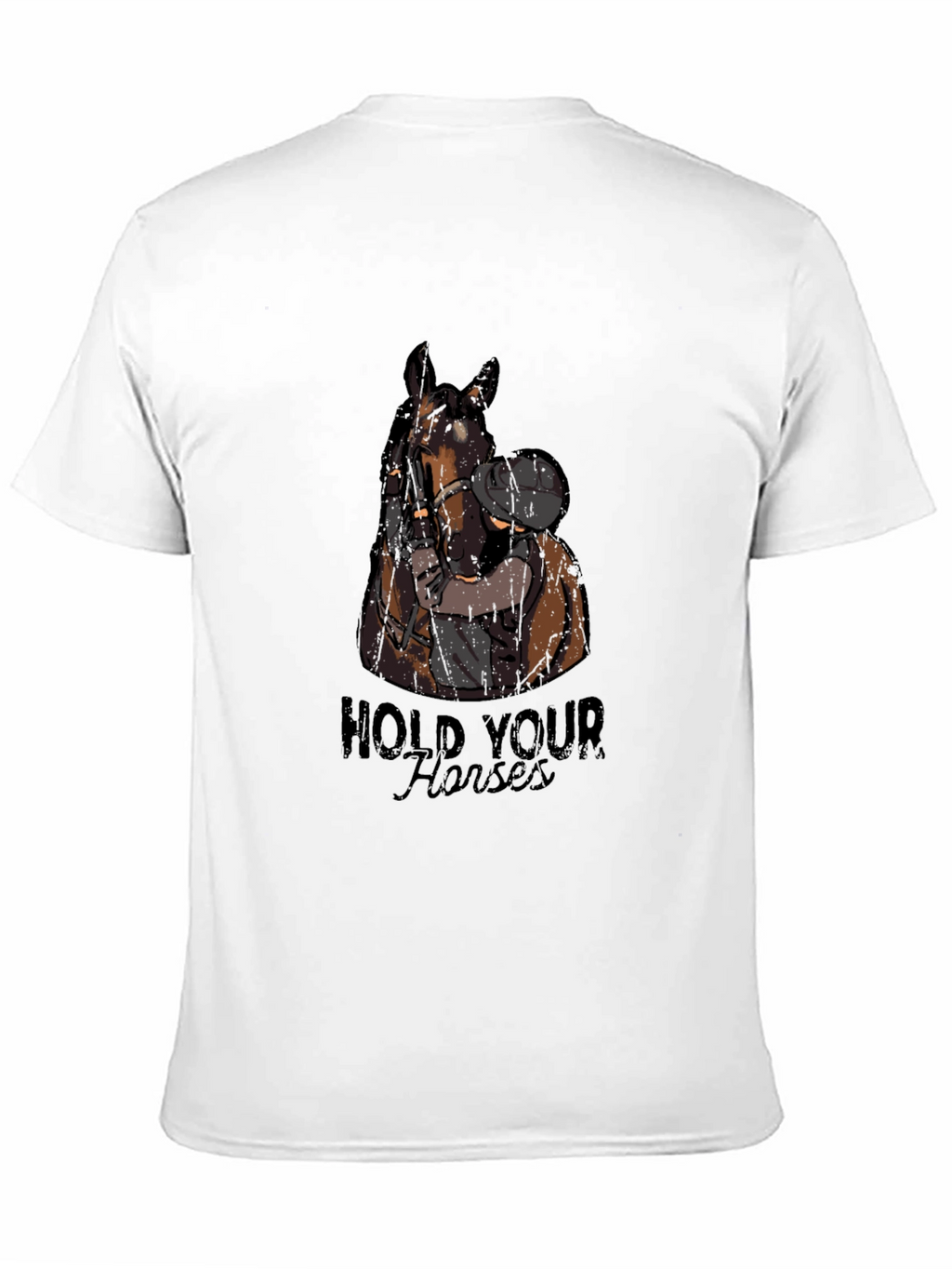 Hold Your Horses Graphic Tee - Black