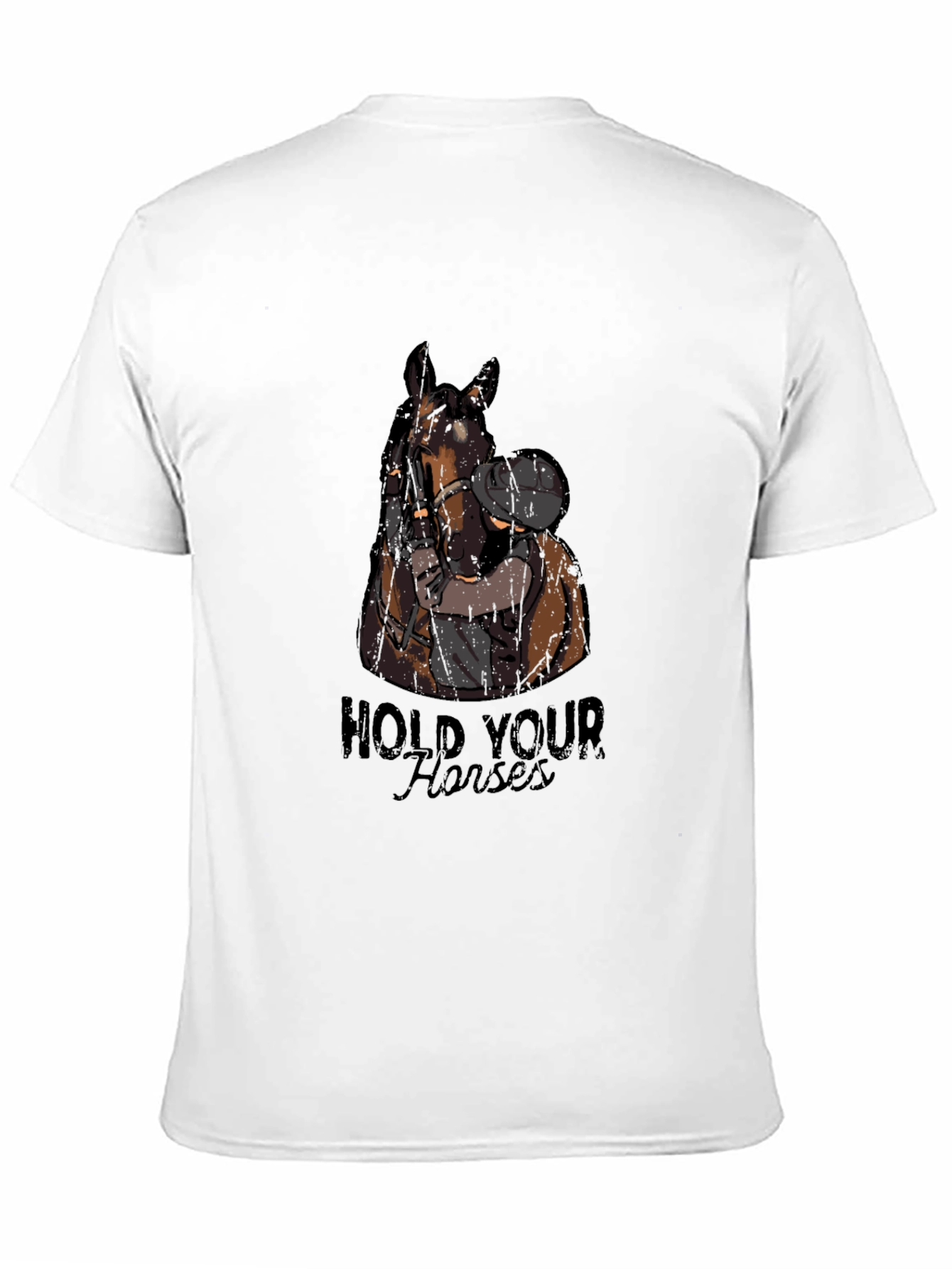 Hold Your Horses Graphic Tee - Black