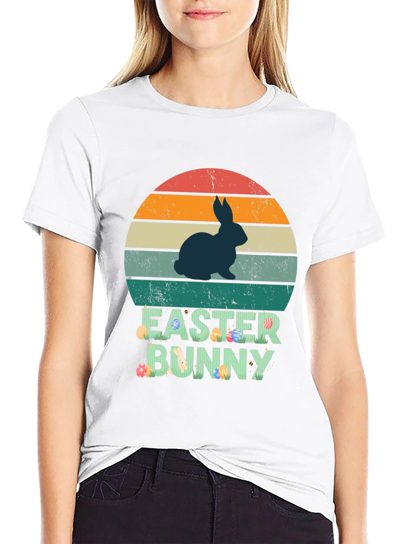 Retro Easter Bunny Graphic Tee