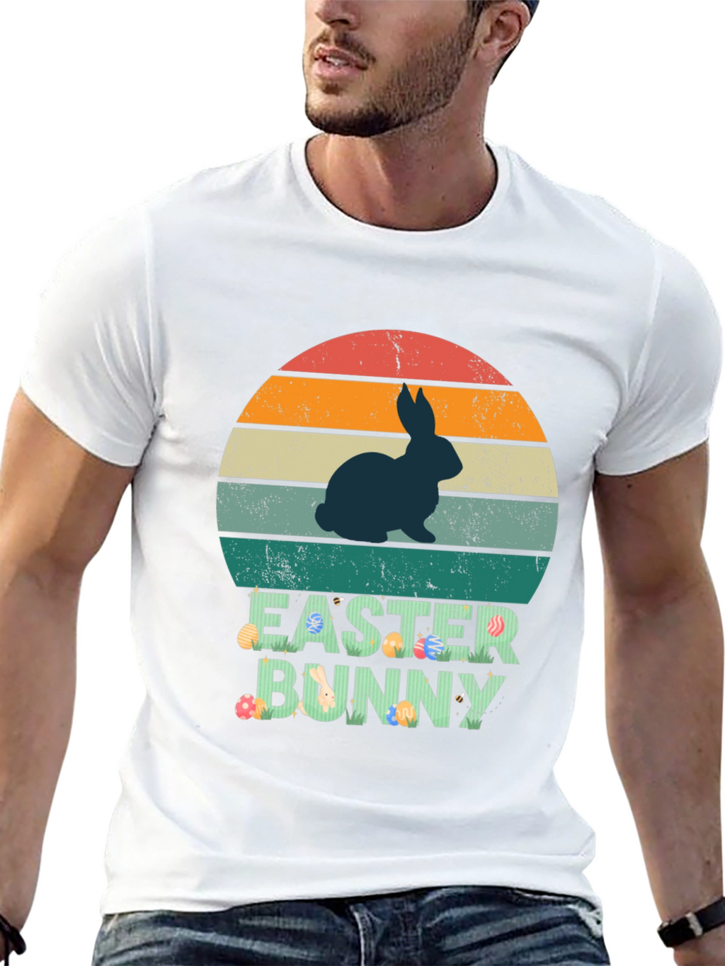 Retro Easter Bunny Graphic Tee