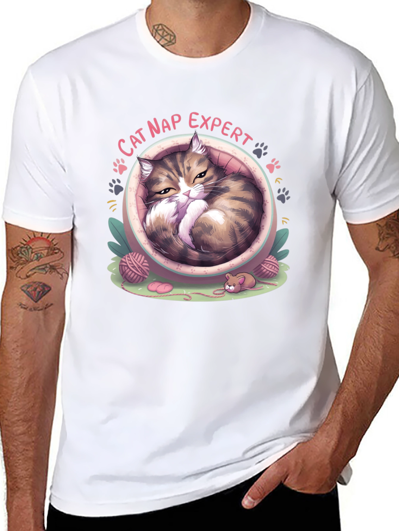 Cat Nap Expert Graphic T-Shirt