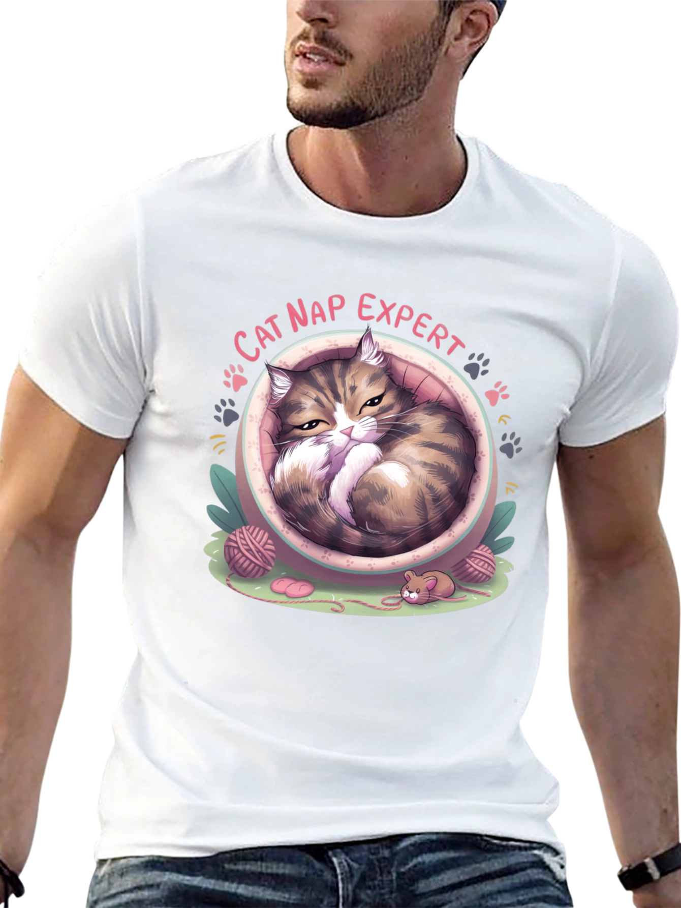 Cat Nap Expert Graphic T-Shirt