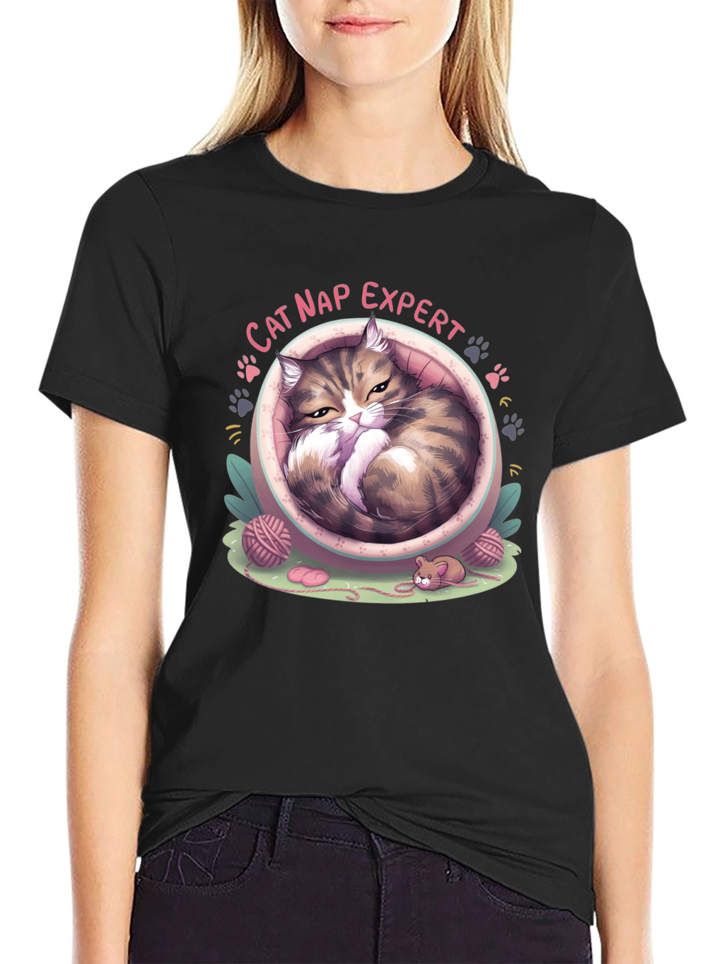 Cat Nap Expert Graphic T-Shirt