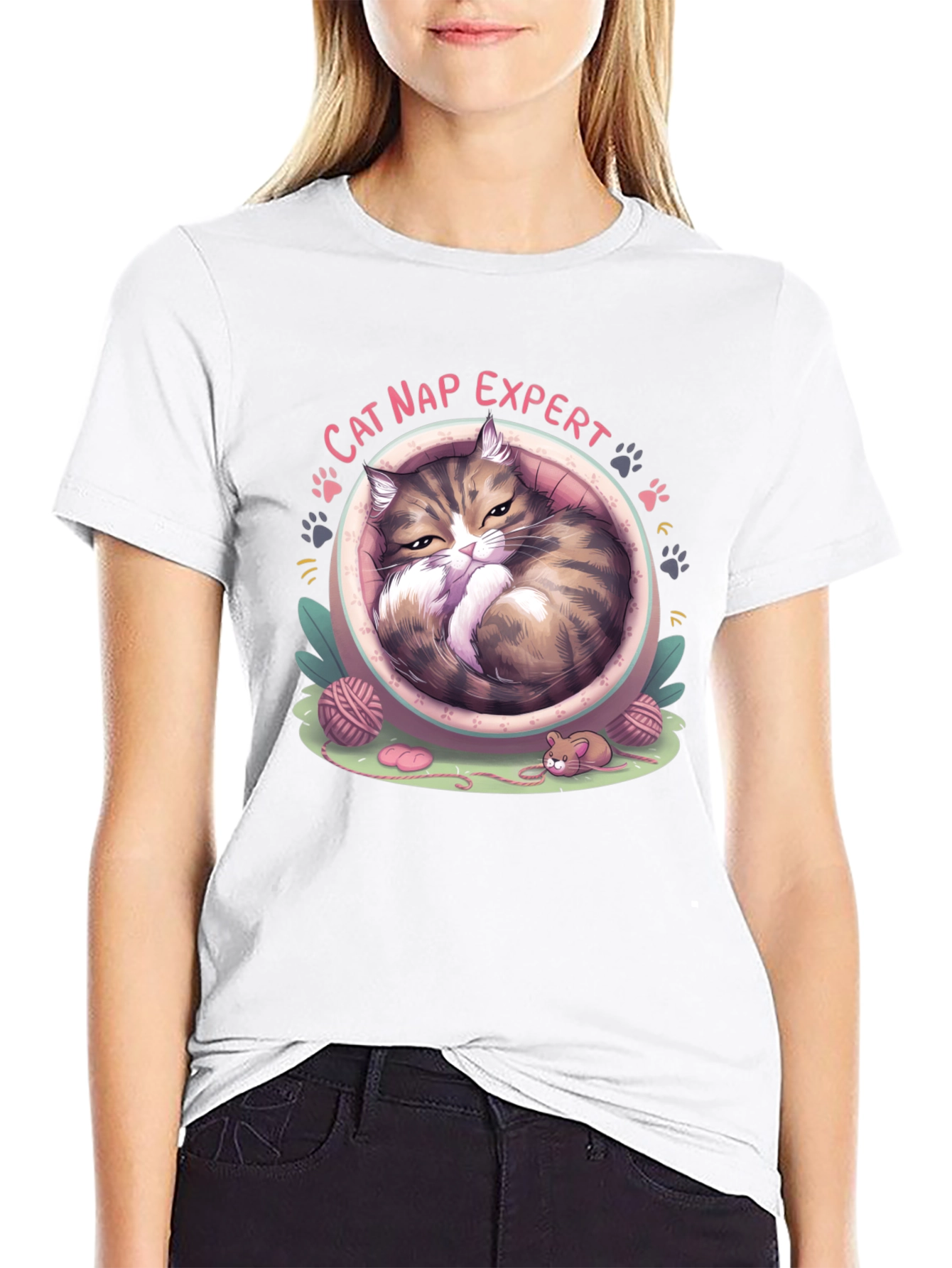 Cat Nap Expert Graphic T-Shirt