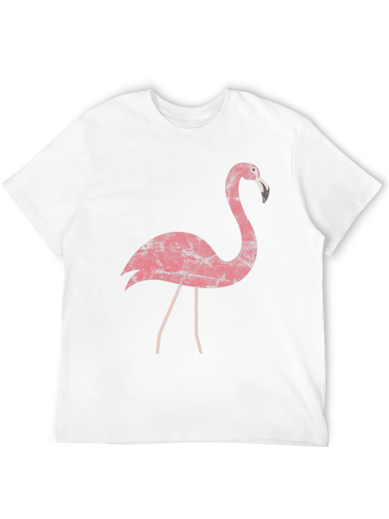 Pink Flamingo Graphic Tee - Casual Black T-Shirt