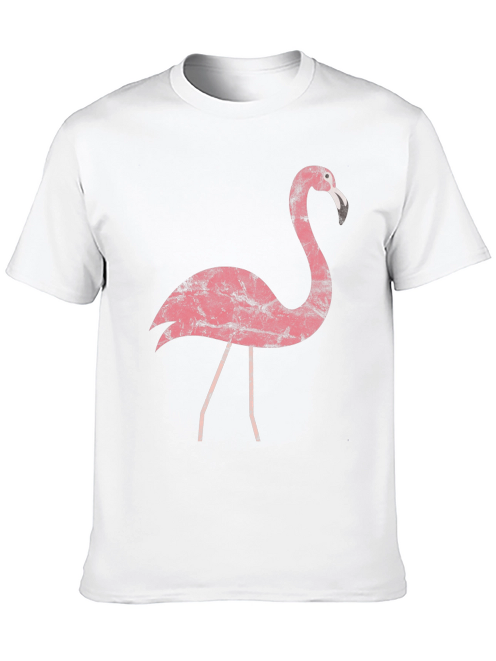 Pink Flamingo Graphic Tee - Casual Black T-Shirt