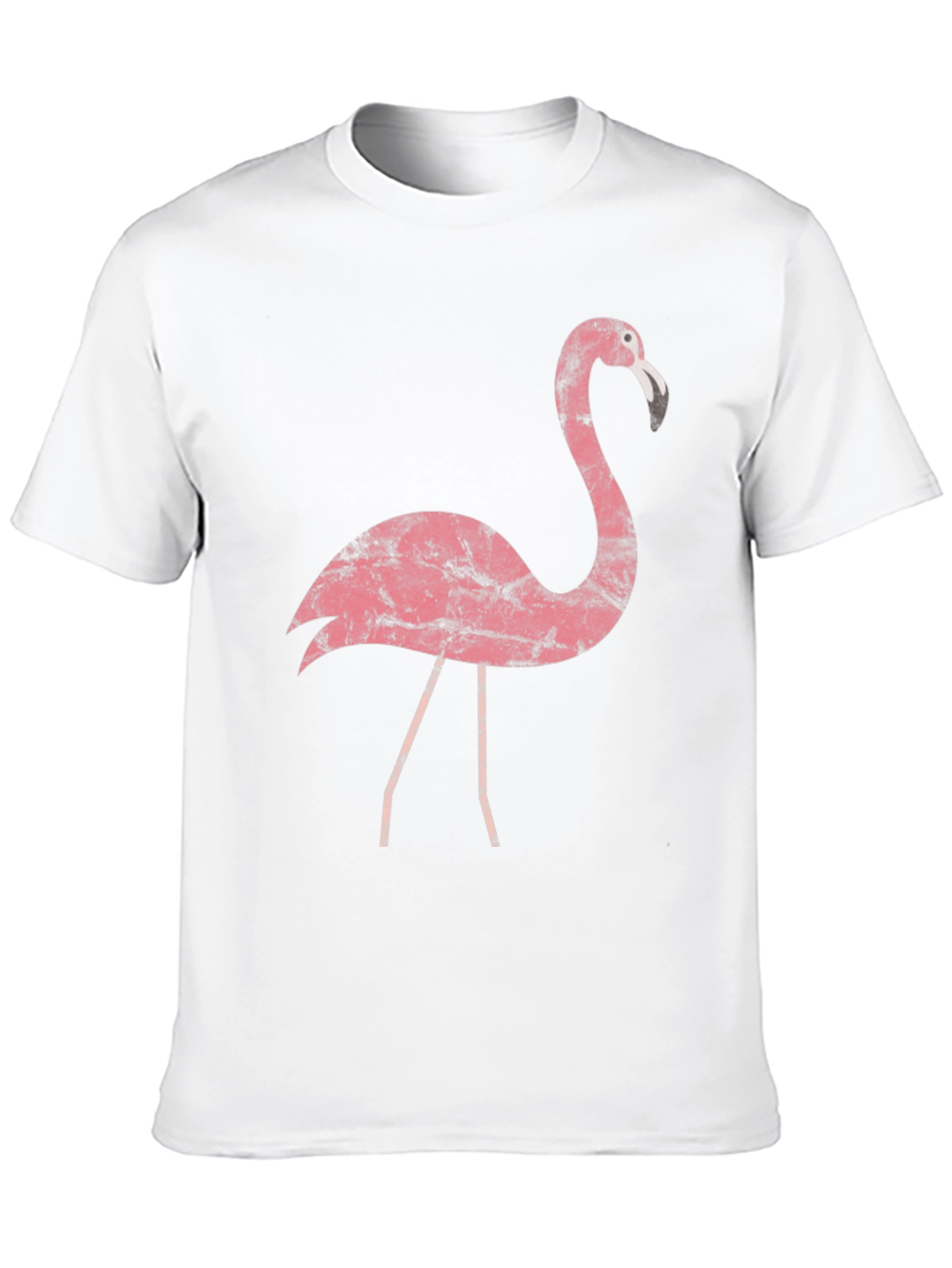 Pink Flamingo Graphic Tee - Casual Black T-Shirt