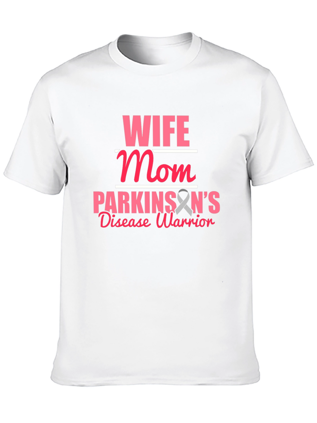 Wife Mom Parkinsons Disease Warrior Black T-Shirt