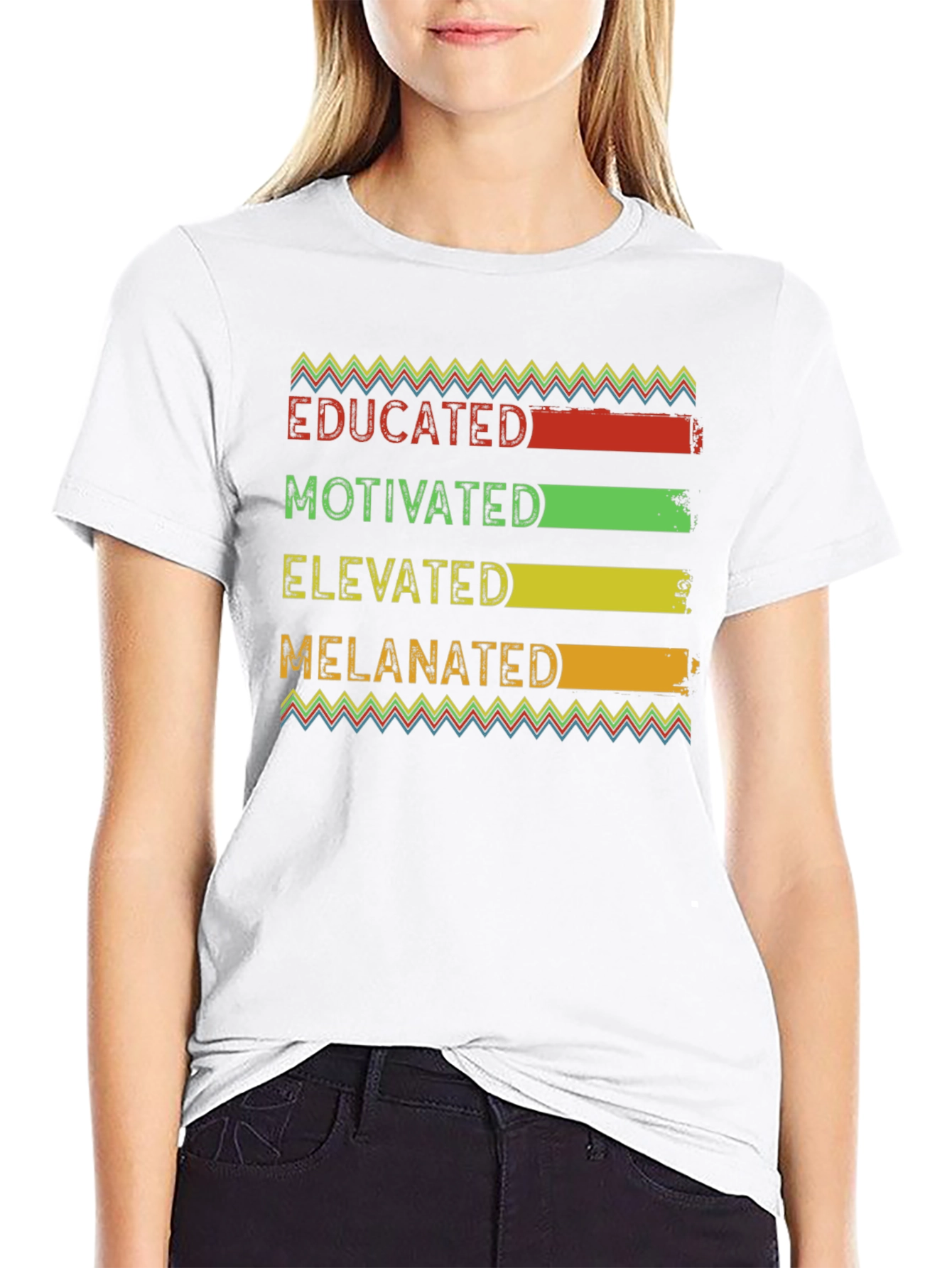 Educated Motivated Elevated Melanated Black Pride T-Shirt