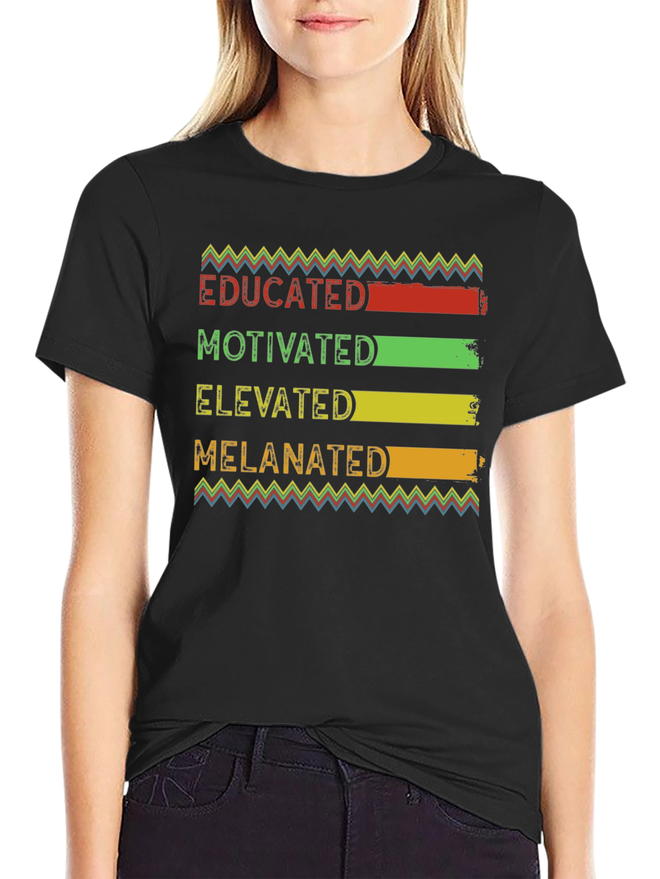 Educated Motivated Elevated Melanated Black Pride T-Shirt