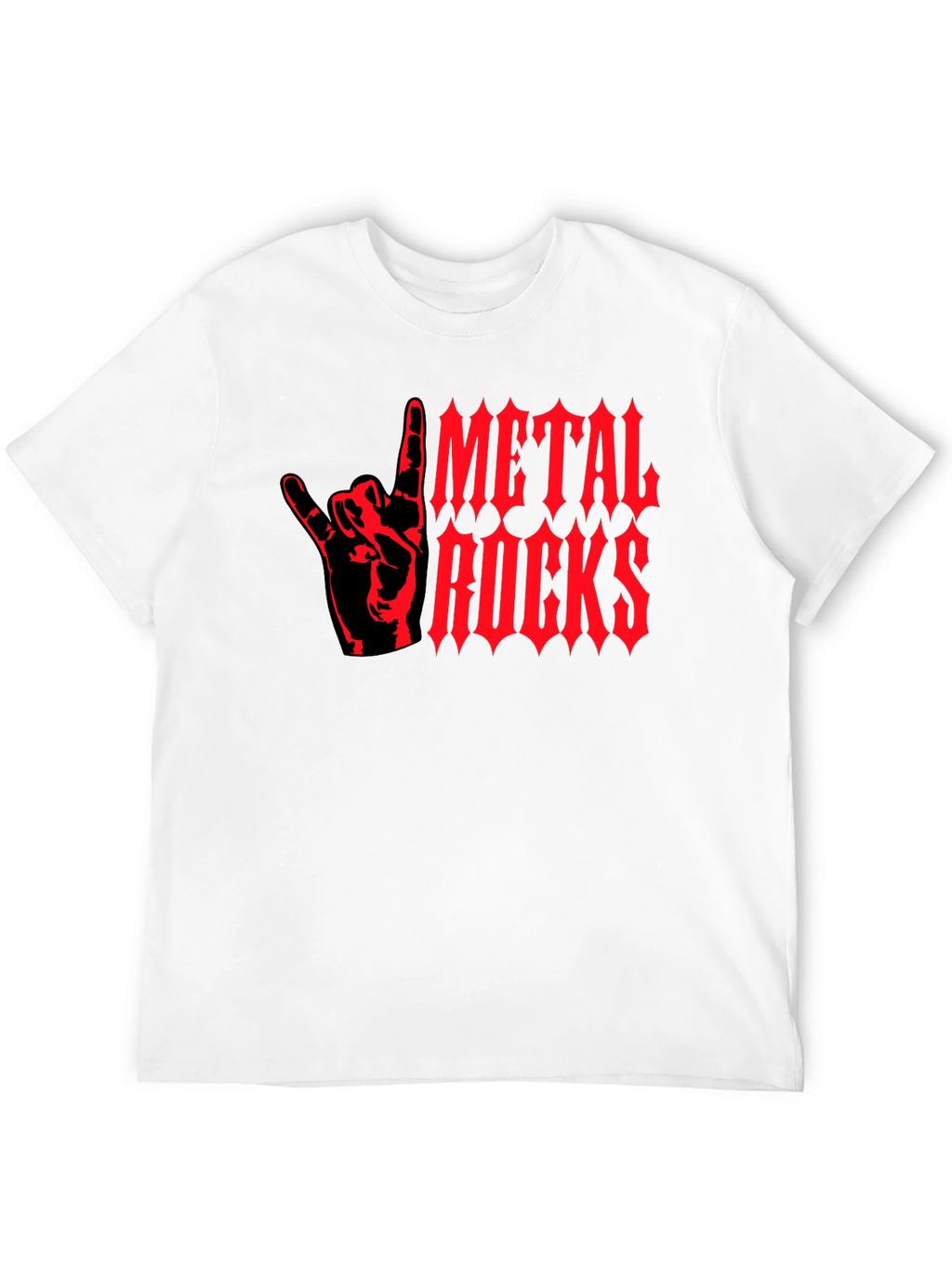 Metal Rocks Graphic T-Shirt - Black