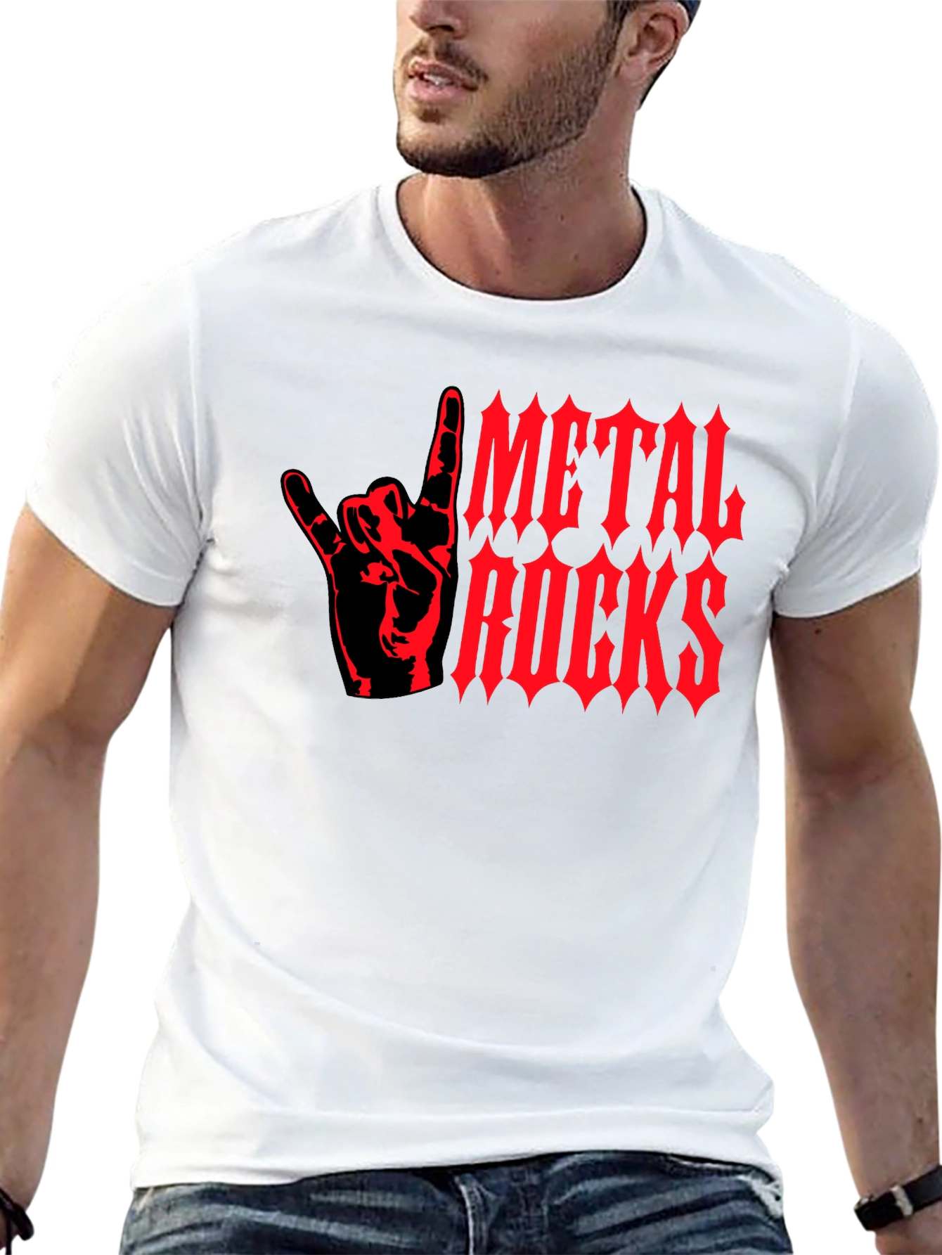 Metal Rocks Graphic T-Shirt - Black