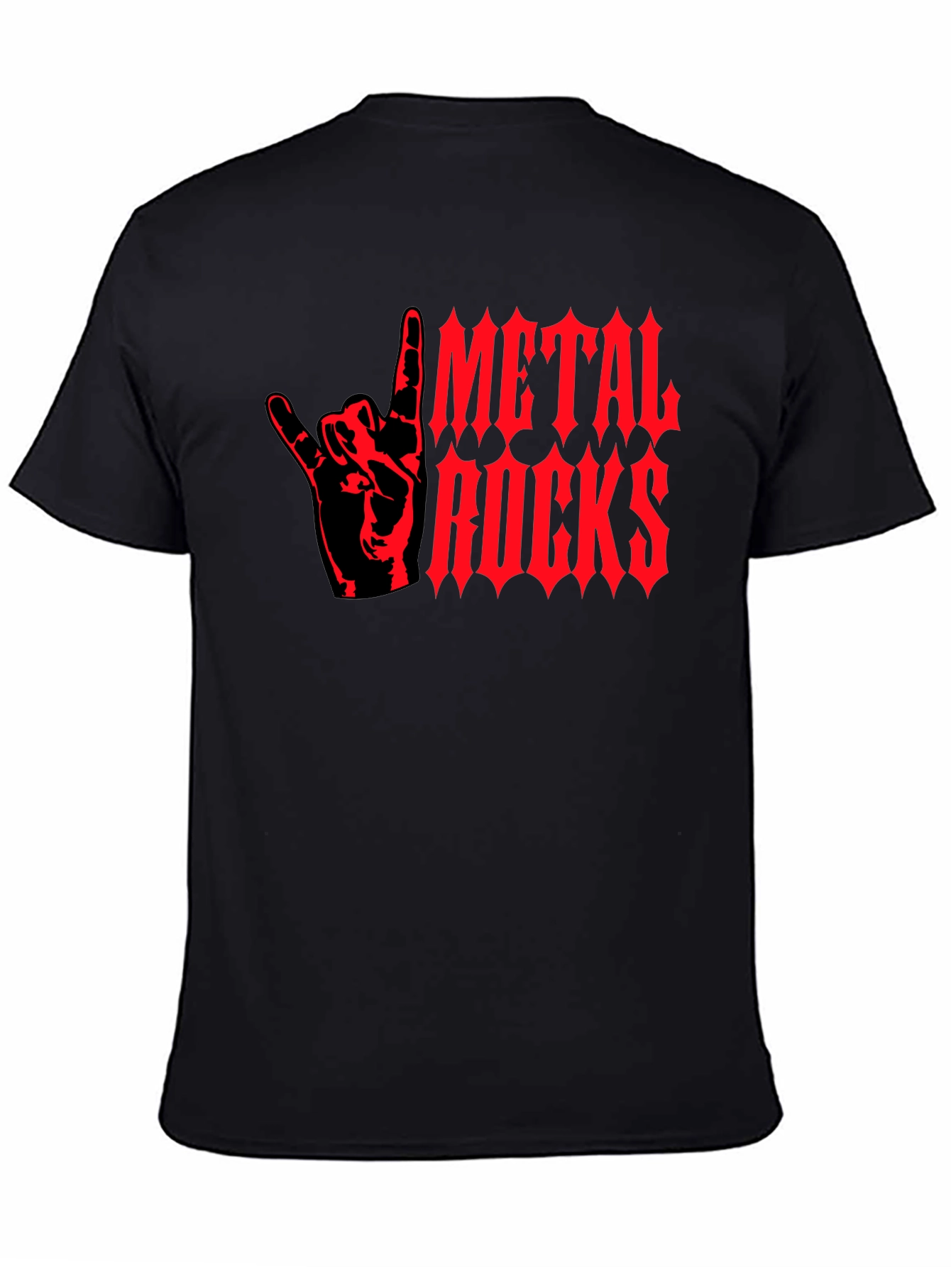 Metal Rocks Graphic T-Shirt - Black