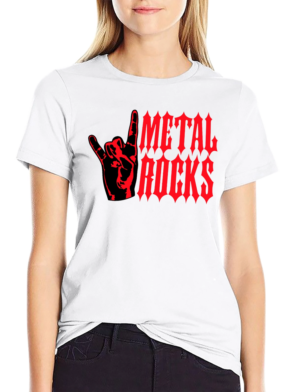 Metal Rocks Graphic T-Shirt - Black