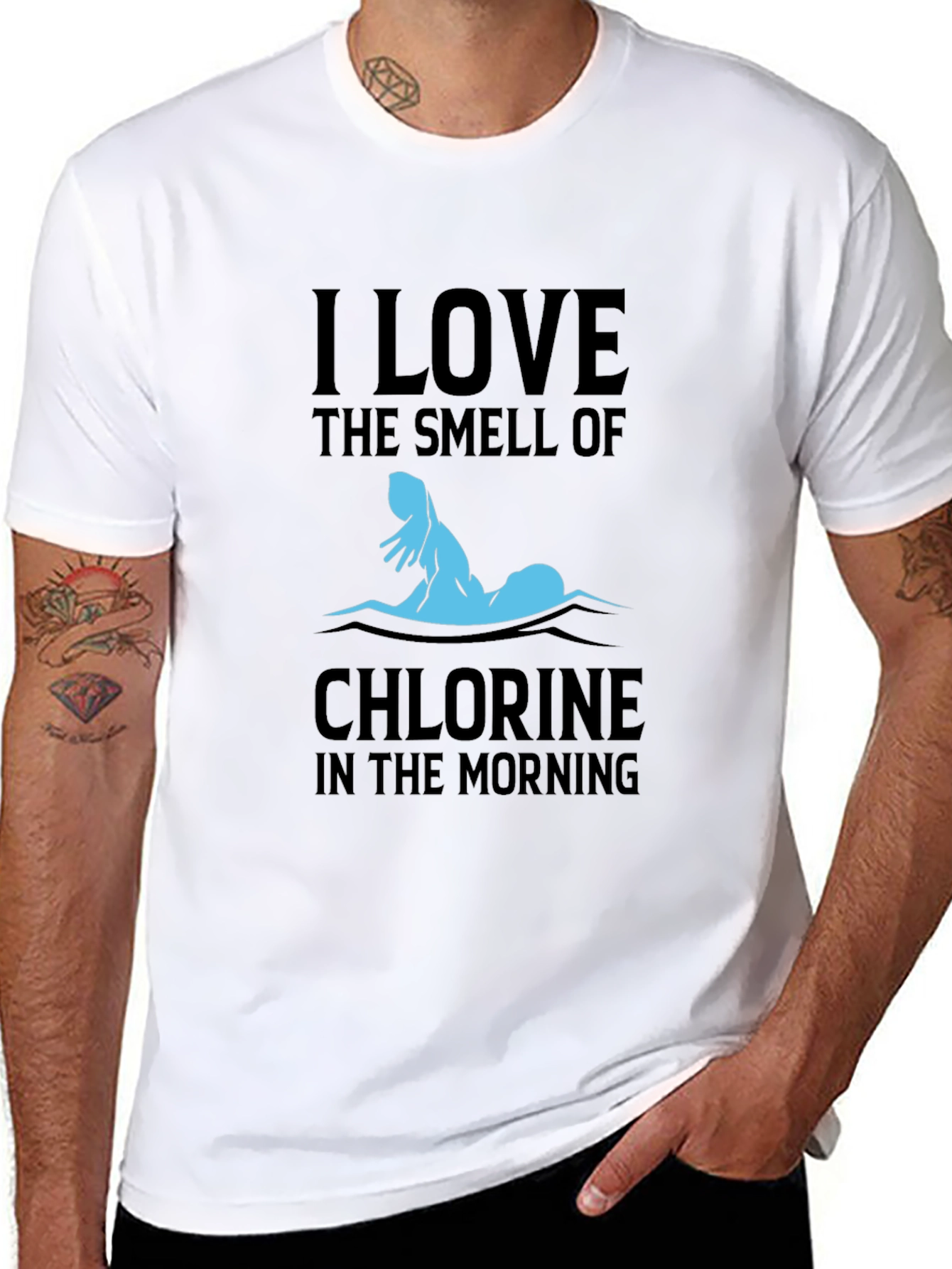 I Love The Smell Of Chlorine Swimmer T-Shirt