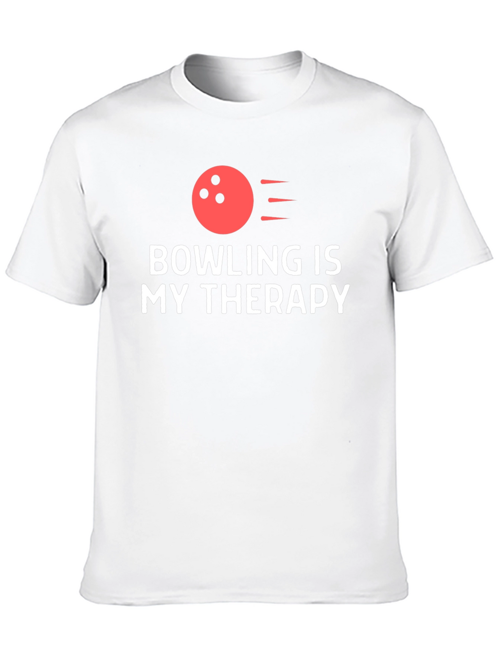Bowling is My Therapy T-Shirt - Black Tee