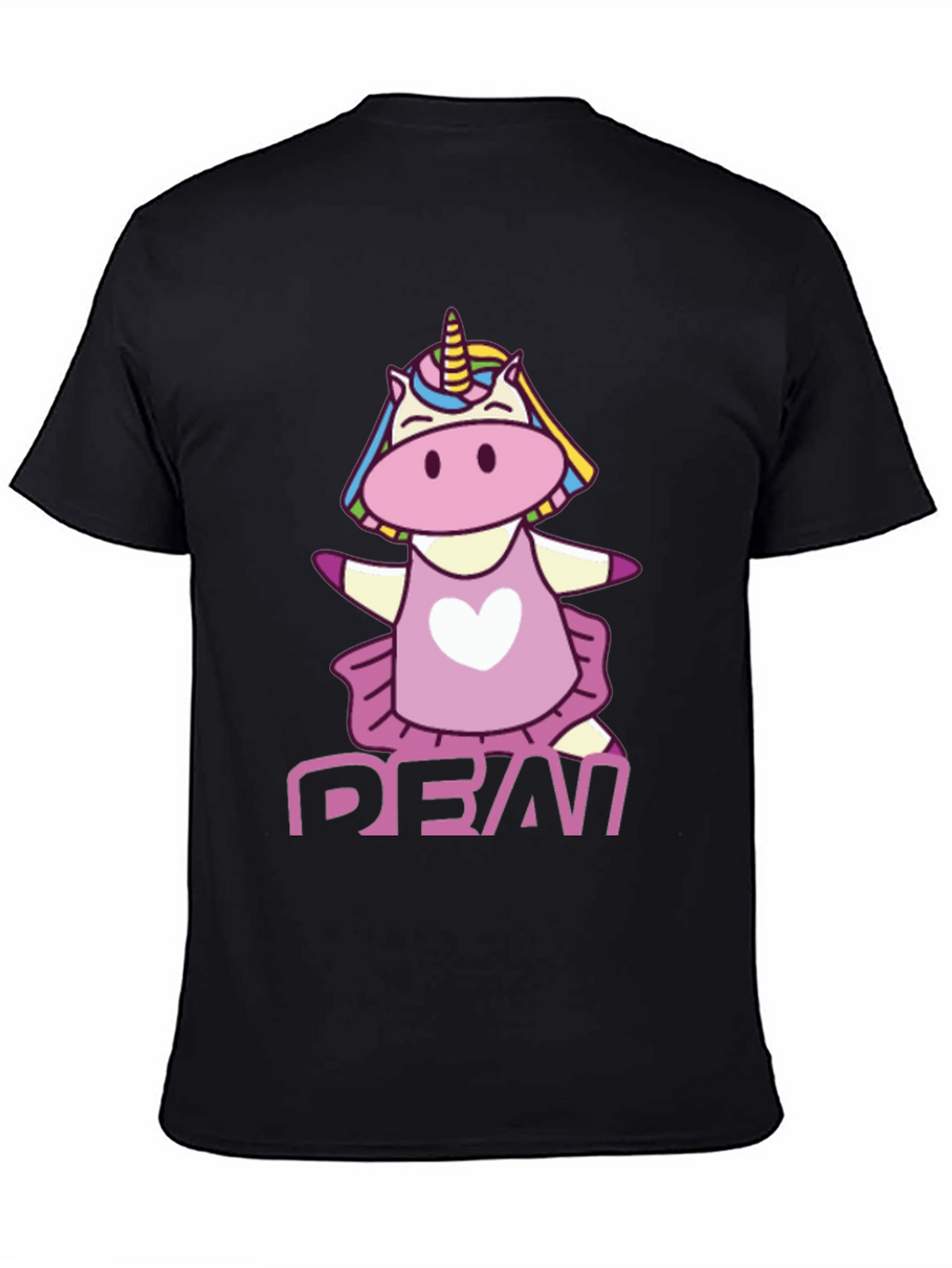 Unicorn Demi Graphic Black T-Shirt