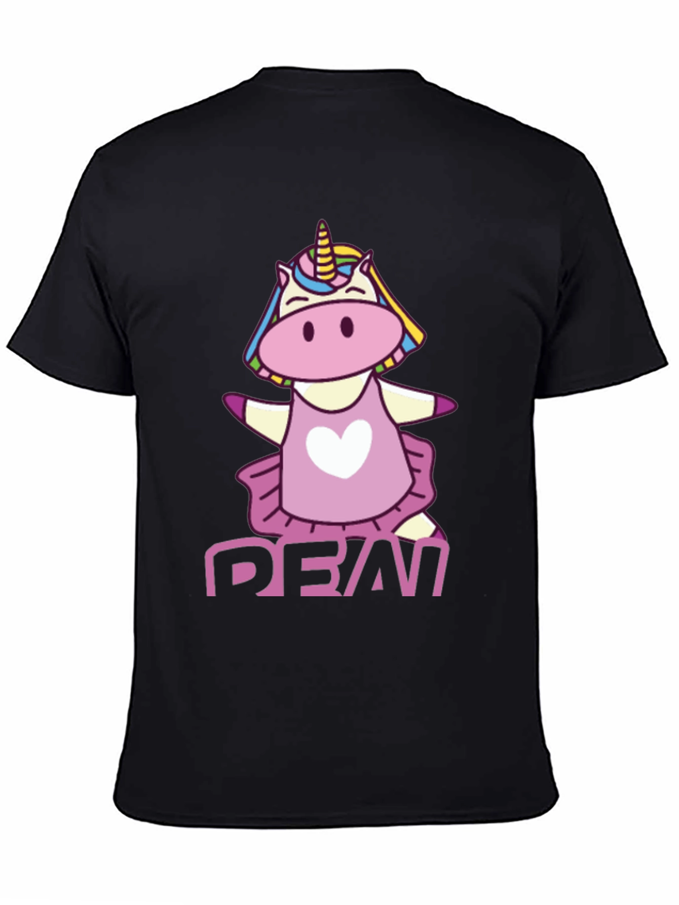 Unicorn Demi Graphic Black T-Shirt
