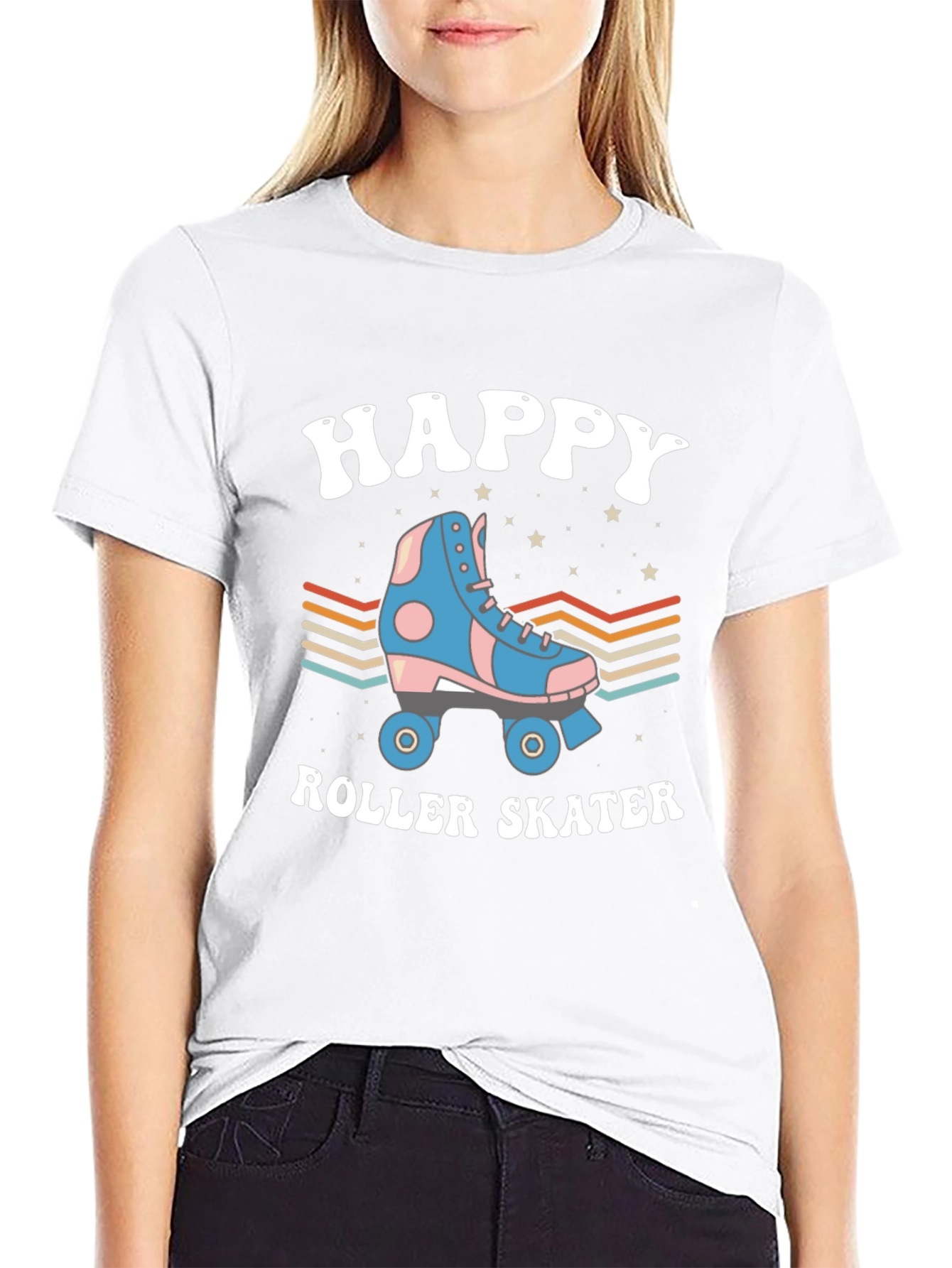 Happy Roller Skater Graphic Tee