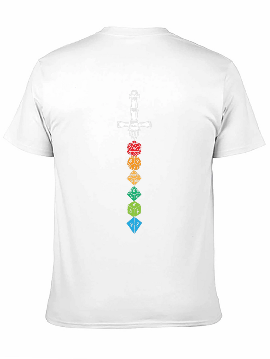 D&D Dice Stack Sword Graphic Tee - Black