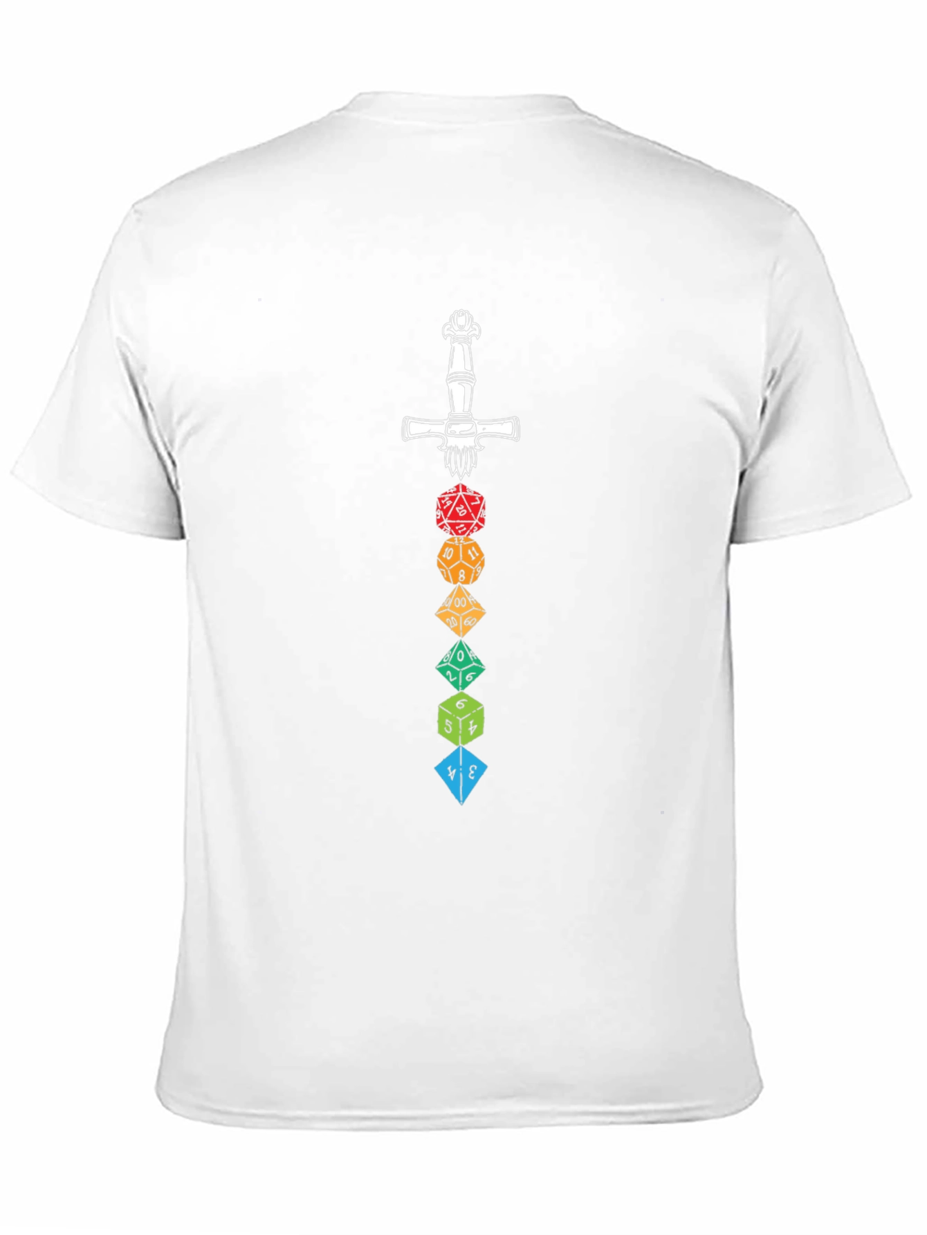 D&D Dice Stack Sword Graphic Tee - Black