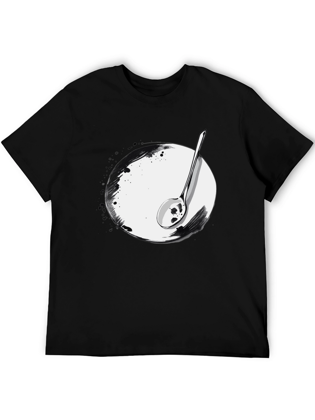 Spoon & Plate Graphic Tee - Modern Art Shirt
