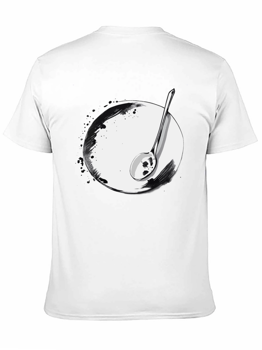 Spoon & Plate Graphic Tee - Modern Art Shirt