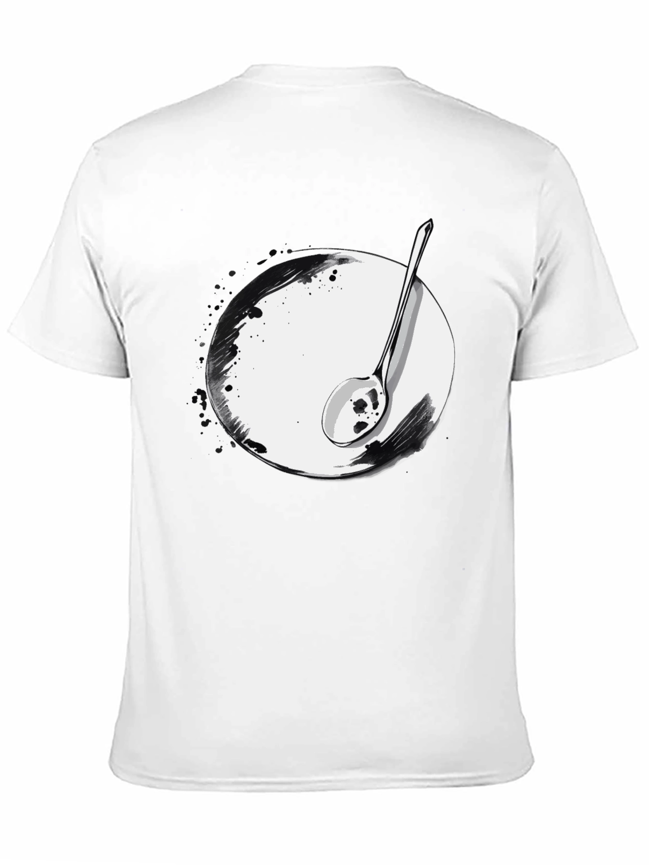Spoon & Plate Graphic Tee - Modern Art Shirt