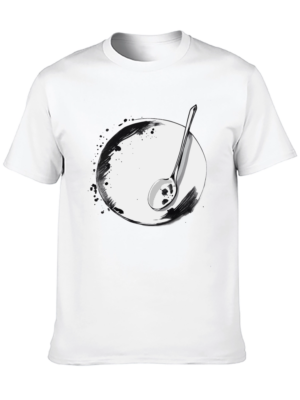 Spoon & Plate Graphic Tee - Modern Art Shirt