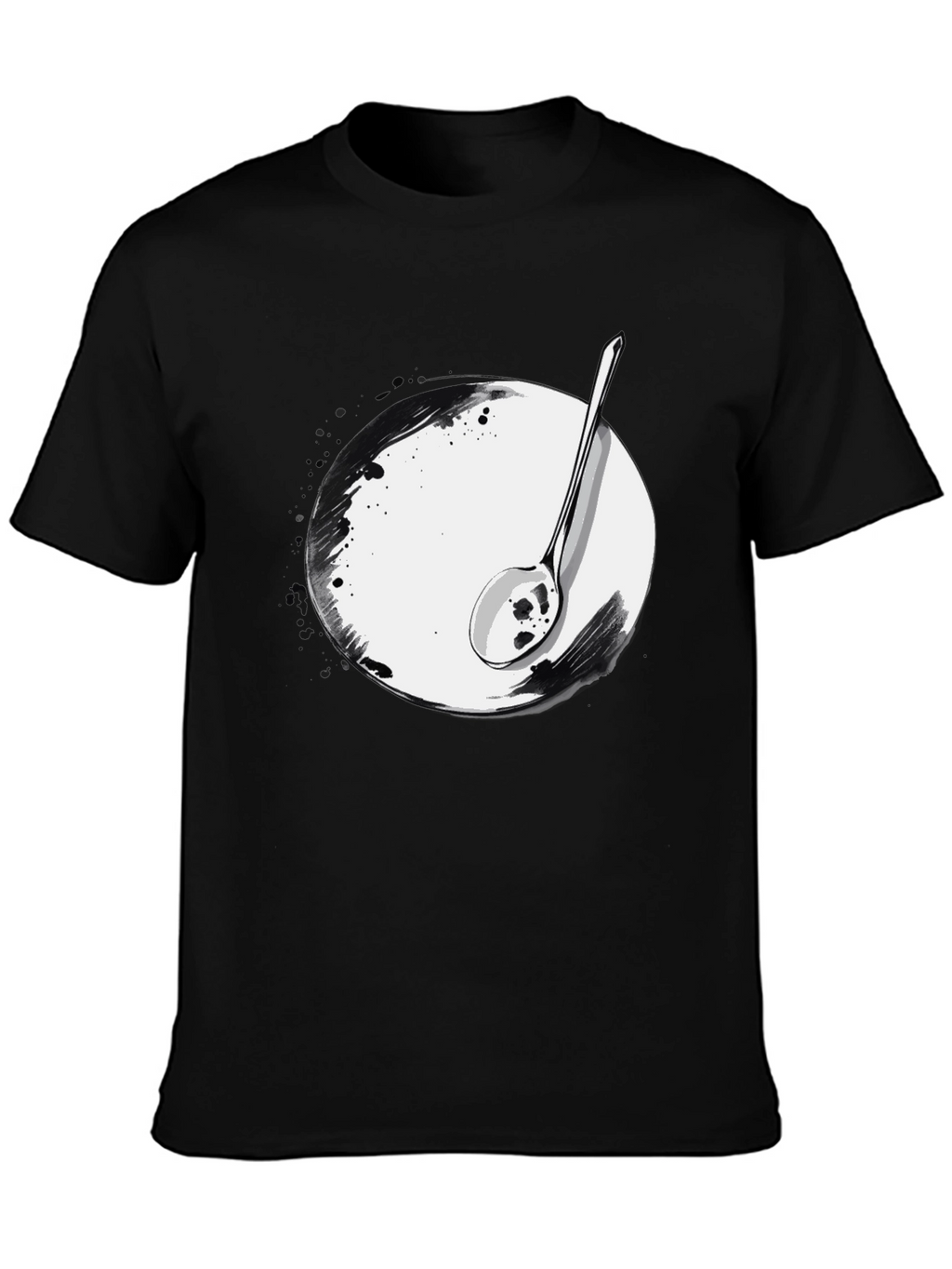 Spoon & Plate Graphic Tee - Modern Art Shirt