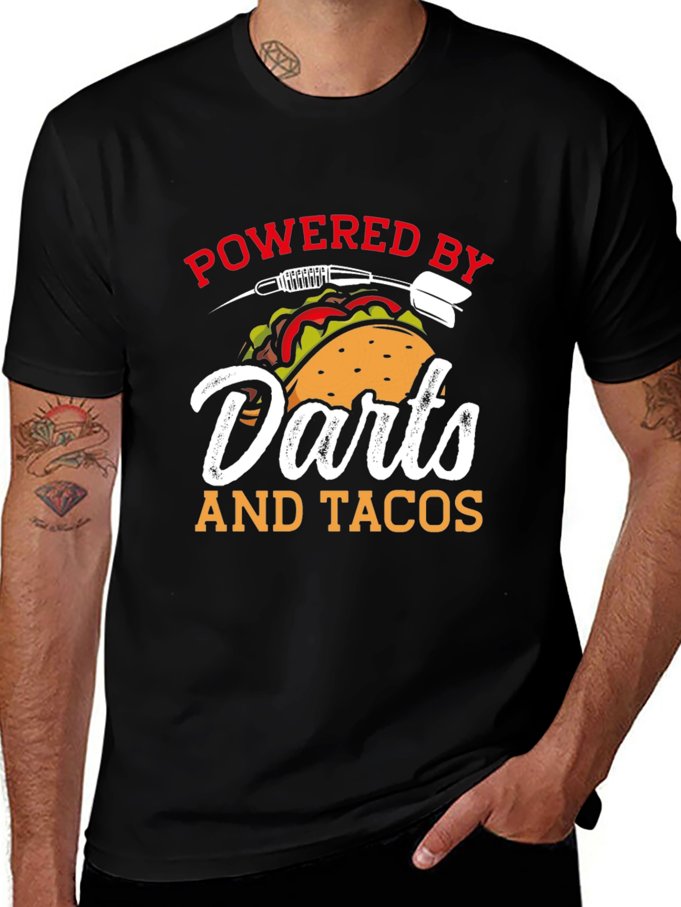 Darts and Tacos Powered T-Shirt