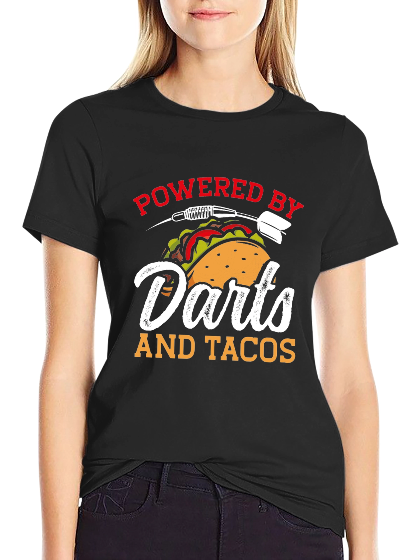 Darts and Tacos Powered T-Shirt