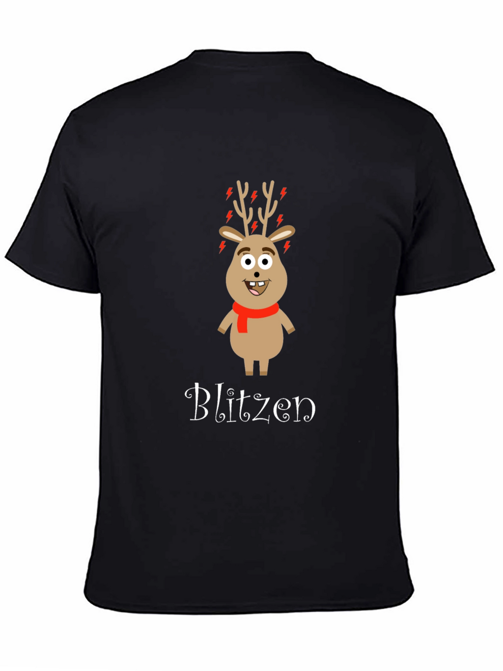 Blitzen Reindeer Graphic T-Shirt